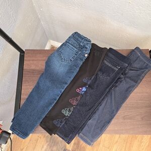 Assorted Brands Size 2T 1 Pair Jeans 3 Pairs Of Leggings